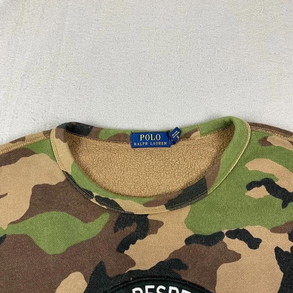 Polo Ralph Lauren Sportsman Mens Sweatshirt XXL 2XL Respect The Wildlife Camo